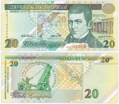 купить Гондурас 20 лемпир 2000