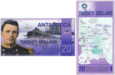 купить Сувенирная банкнота Антарктида 20 долларов 2008