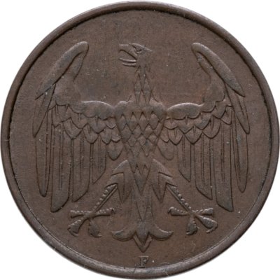 купить Германия 4 рейхспфеннига (reichspfennig) 1932, знак монетного двора "F" — Штутгарт