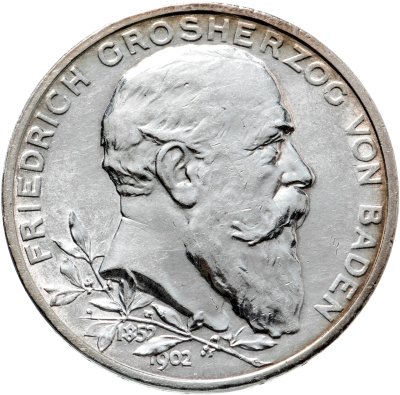 купить Германская Империя, Баден 5 марок (mark) 1902 "50 лет правлению Фридриха I"