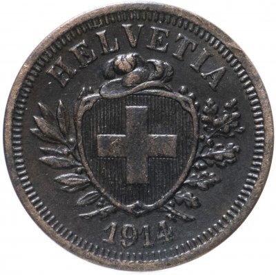 купить Швейцария 1 раппен (rappen) 1914