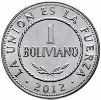 купить Боливия 1 боливиано (boliviano) 2012