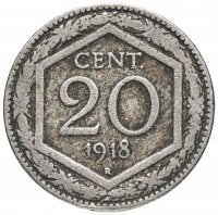 Купить Италия 20 чентезимо (centesimi) 1918
