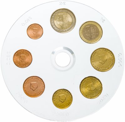купить Нидерланды 2002 набор из 8 монет евро (монеты 1999-2002 гг) в официальном буклете
