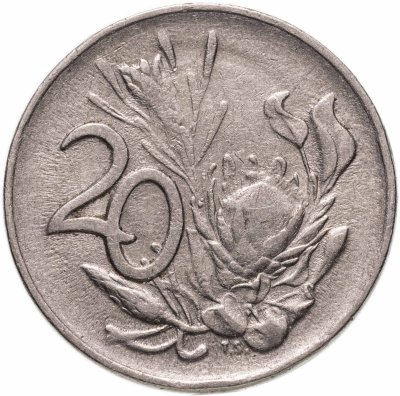купить ЮАР 20 центов (cents) 1976 "Окончание президентства Якобуса Йоханнеса Фуше"