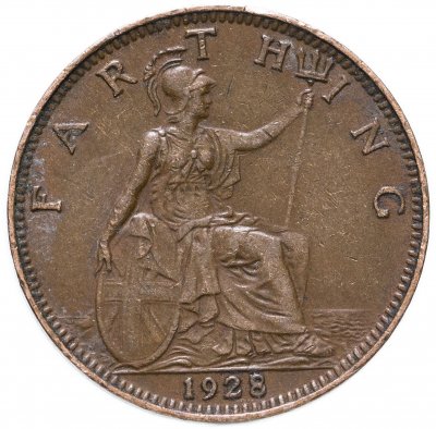 купить Великобритания 1 фартинг (farthing) 1928