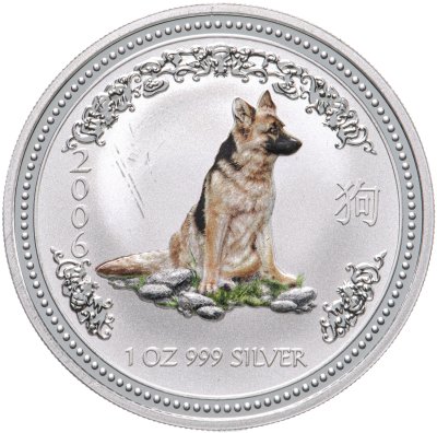 купить Австралия 1 доллар 2006 "Год собаки, цветное покрытие"