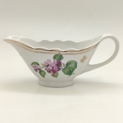 купить Соусник с цветочным декором, фарфор, деколь, золочение, Дулевский фарфоровый завод (Дулёво), СССР, 1958 г.