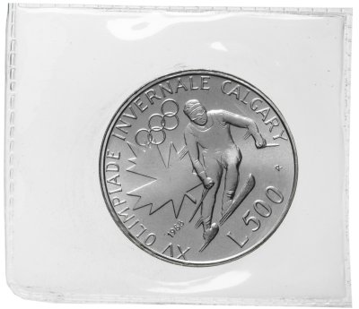 купить Сан-Марино 500 лир (lire) 1988 "XV зимние Олимпийские Игры, Калгари 1988" в запайке