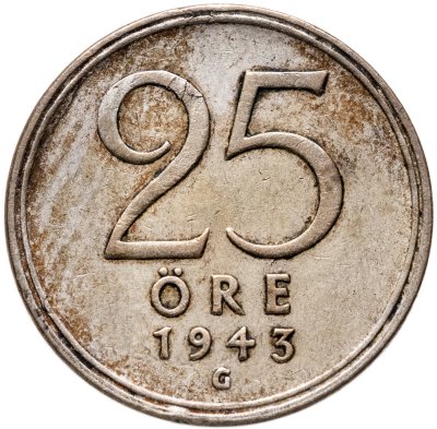 купить Швеция 25 эре (ore) 1943