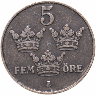 купить Швеция 5 эре (ore) 1913