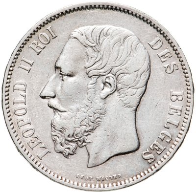 купить Бельгия 5 франков (francs) 1873