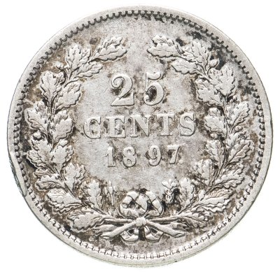 купить Нидерланды 25 центов (cents) 1897