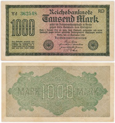 купить Германия 1000 марок 1922