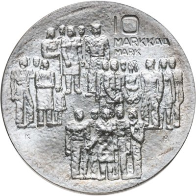 купить Финляндия 10 марок (markkaa) 1977 60 лет независимости