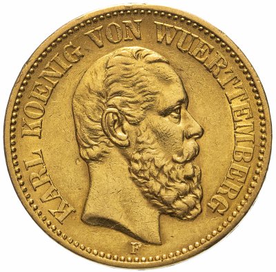 купить Германская империя, Вюртемберг 20 марок 1872