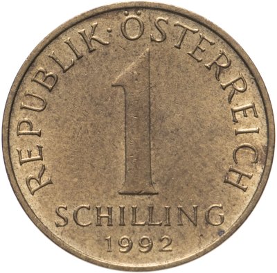 купить Австрия 1 шиллинг (shilling) 1992