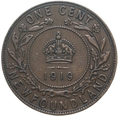 купить Ньюфаундленд 1 цент (cent) 1919