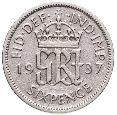 купить Великобритания 6 пенсов (pence) 1937