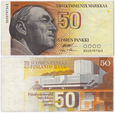 купить Финляндия 50 марок 1986 (Pick 118)