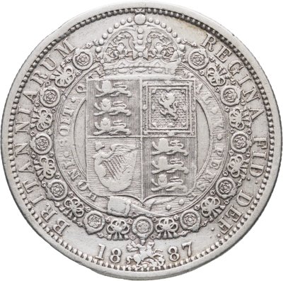 купить Великобритания 1/2 кроны 1887