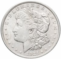 купить США 1 доллар (dollar) 1921 "Morgan Dollar (доллар Моргана)" (без обозначения монетного двора)