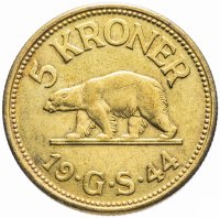 купить Дания (Гренландия) 5 крон 1944