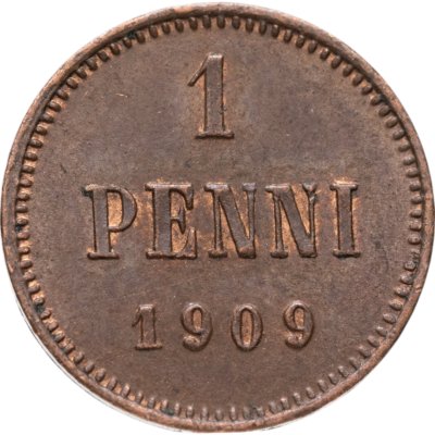 купить 1 пенни (penni) 1909 Российская Финляндия