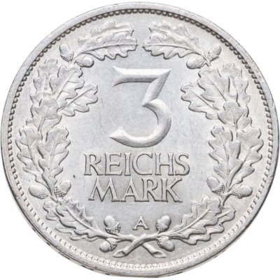 купить Германия 3 рейхсмарки (reichsmark) 1925 A "Тысячелетие Рейнской области (Рейнланда)"