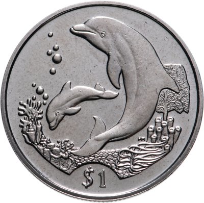 купить Британские Виргинские острова 1 доллар (dollar) 2005 Дельфины