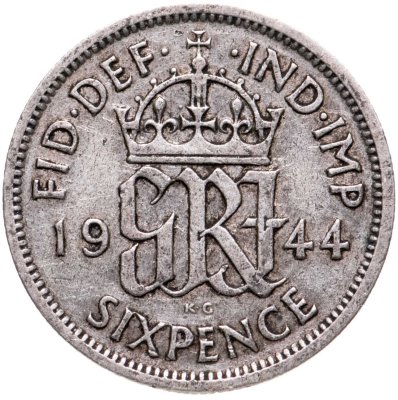 купить Великобритания 6 пенсов (pence) 1944