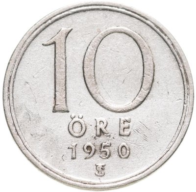 купить Швеция 10 эре (ore) 1950