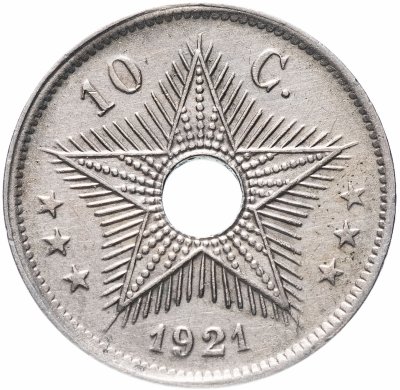 купить Бельгийское Конго 10 сантимов (centimes) 1921