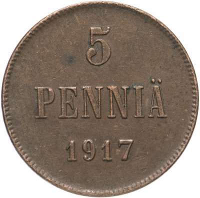 купить 5 пенни (pennia) 1917 с гербовым орлом