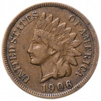 Купить США 1 цент (cent) 1906 Indian Head Cent