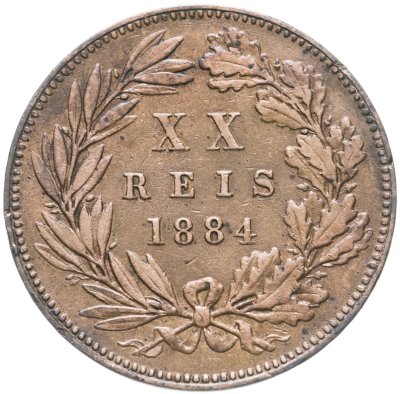 купить Португалия 20 рейс (reis) 1884