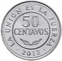 купить Боливия 50 сентаво (centavos) 2012