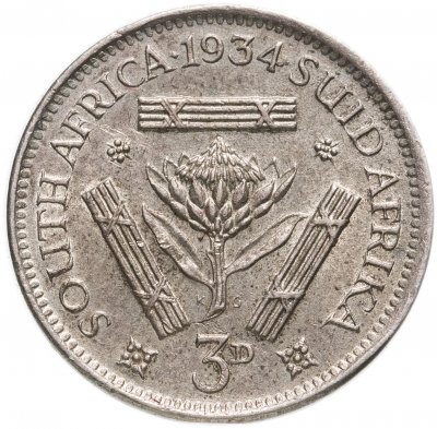 купить ЮАР 3 пенса (pence) 1934