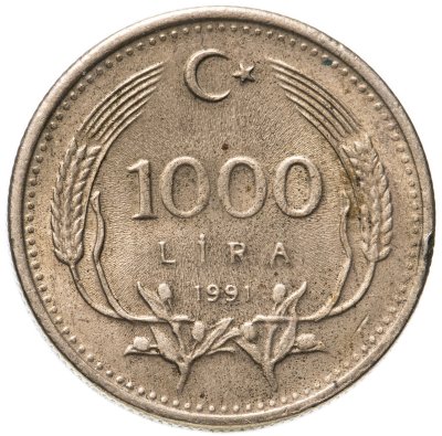 купить Турция 1000 лир 1991