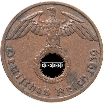 купить Германия (Третий рейх) 1 рейхспфенниг (reichspfennig) 1939 "А"