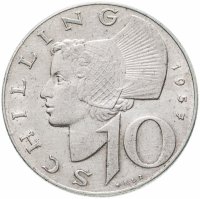 купить Австрия 10 шиллингов (shillings) 1957