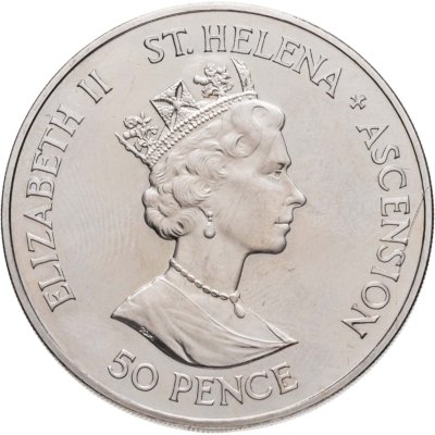 купить Острова Святой Елены и Вознесения 50 пенсов (pence) 1994 50 лет высадке в Нормандии 6 июня