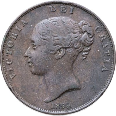 купить Великобритания 1 пенни (penny) 1854