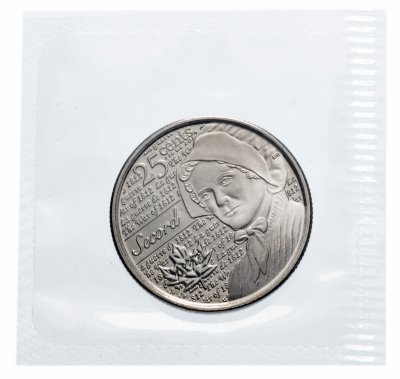 купить Канада 25 центов (cents) 2013 "Война 1812 года - Лора Секорд " в запайке