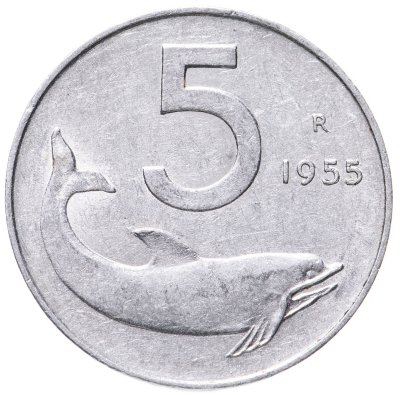 купить Италия 5 лир 1955
