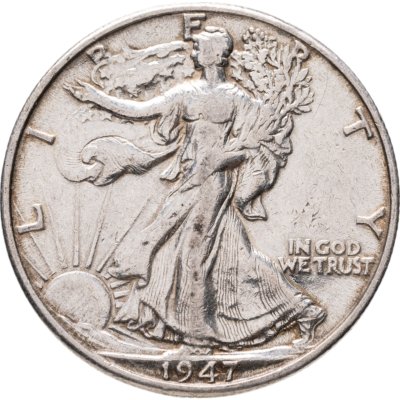 купить США 50 центов (1/2 доллара, half dollar) 1947 D Walking Liberty Half Dollar