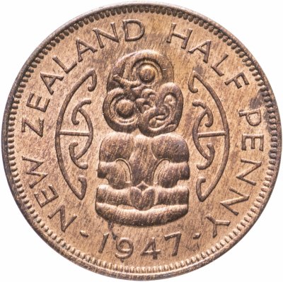 купить Новая Зеландия 1/2 пенни (penny) 1947