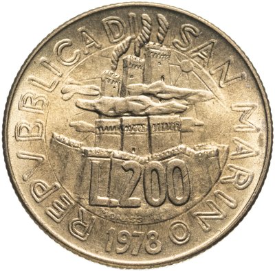 купить Сан-Марино 200 лир (lire) 1978 "Работа"