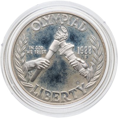 купить США 1 доллар 1988 "Участие США в Олимпиаде 1988 года в Сеуле"