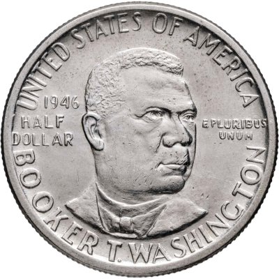 купить США 50 центов (1/2 доллара, half dollar) 1946 - 1951 "Букер Талиафер Вашингтон" случайный монетный двор